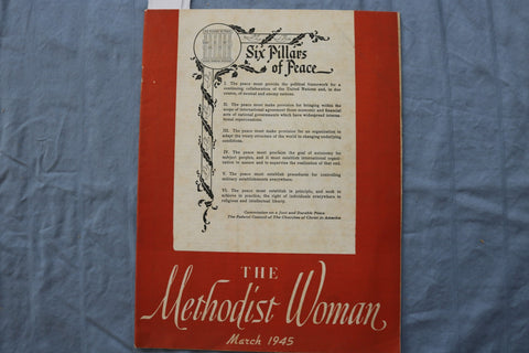 1945 MARCH THE METHODIST WOMAN - JOHN FOSTER DULLES - SOFTCOVER BOOK - K 3000