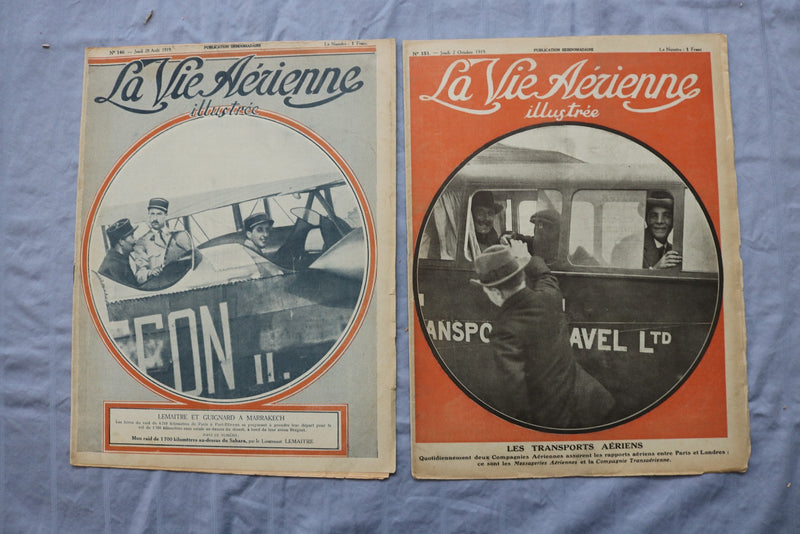 1919 LA GUERRE & LA VIE AERIENNE ILLUSTRE MAGAZINES- FRENCH - LOT OF 28 - O 3852