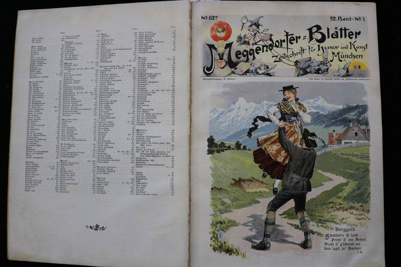 1903 MEGGENDORFER BLATTER - HUMOR UND KUNST SOFTCOVER BOOK - K 2896