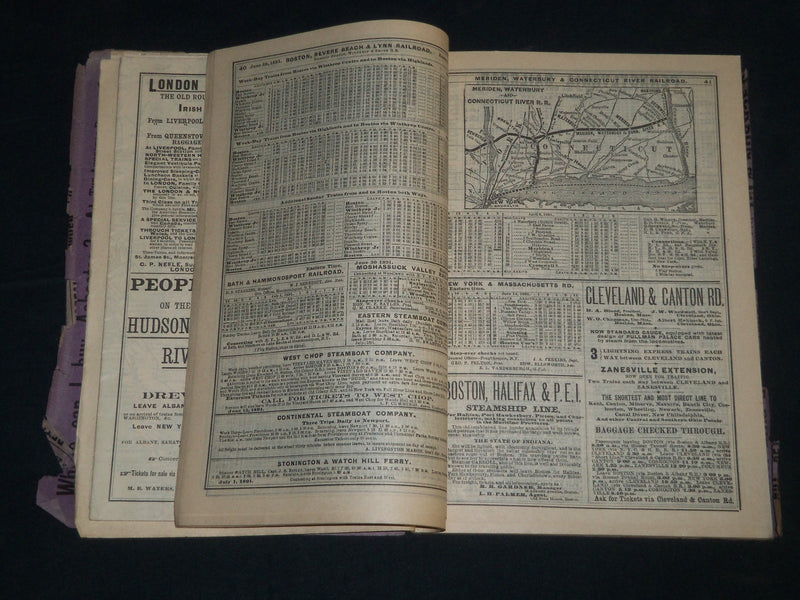 1891 AUGUST ABC THE PATHFINDER RAILWAY GUIDE - J 4297