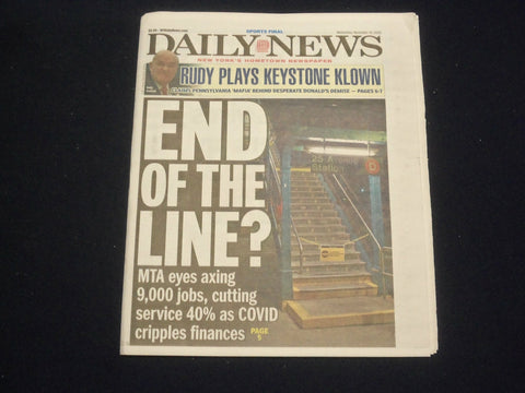 2020 NOVEMBER 18 NEW YORK DAILY NEWS -MTA EYES AXING 9,000 JOBS, CUT SERVICE 40%