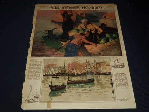 1930 OCTOBER 5 PITTSBURGH SUN TELEGRAPH GRAVURE - COLOR - EAST OF SUEZ - NT 9583