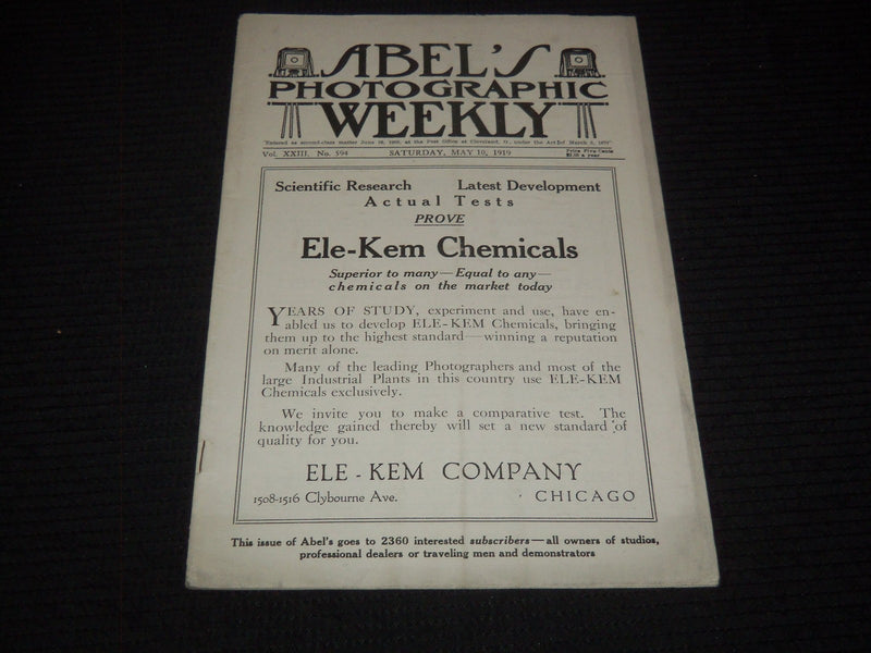 1919 ABEL'S PHOTOGRAPHIC WEEKLY MAGAZINE LOT OF 25 ISSUES - O 3074I