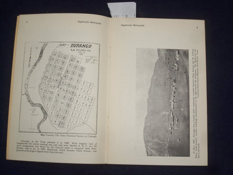 1977 SAGEBRUSH METROPOLIS - DURANGO 1880-1881 SOFTCOVER BOOK - J 9603