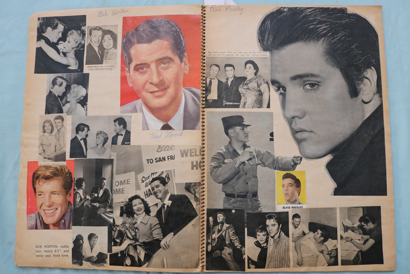 1950'S-1960;S DICK CLARK & POPULAR SINGERS SCRAPBOOK -ELVIS-RICKY-FABIAN-E 26491
