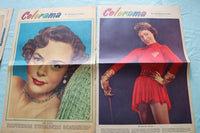 1950'S PHILADELPHIA INQUIRER COLORAMA SECTIONS - MOVIE STARS -LOT OF 18- NP 9232