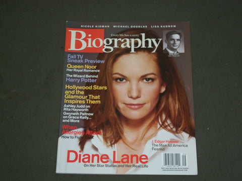 2003 SEPTEMBER BIOGRAPHY MAGAZINE - DIANE LANE COVER - B 3764