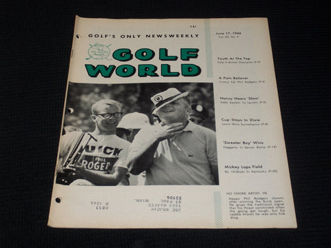 1966 JUNE 17 GOLF WORLD MAGAZINE - PHIL RODGERS FRONT COVER - E 7281