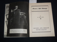 1943 PROVE ALL THINGS SOFTCOVER BOOK BY M. LESLIE RICE - J 9299