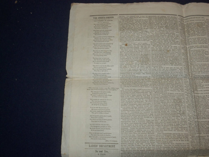 1846 SEPTEMBER 19 MASSACHUSETTS PLOUGHMAN NEWSPAPER - J. G. WHITTIER - NP 5130