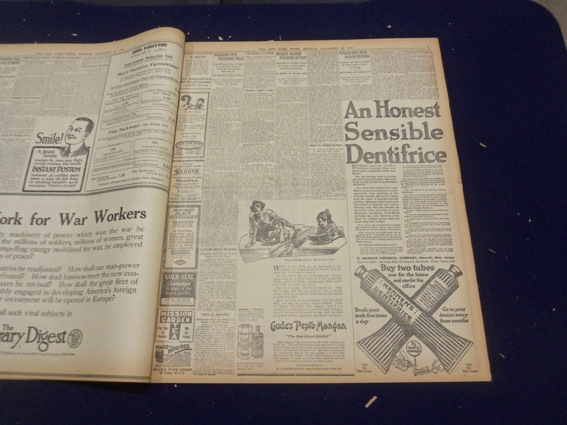 1918 DECEMBER 16 NEW YORK TIMES - WILSON CONFERS WITH CLEMENCEAU - NT 9185