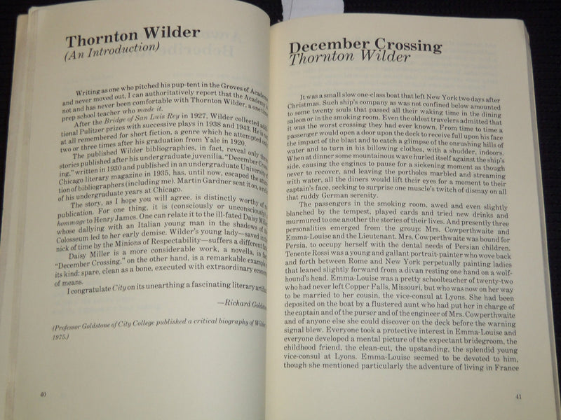 1980 CITY 8 SOFTCOVER BOOK - THORTON WILDER - J 7393