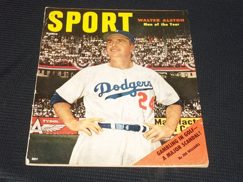 1956 MARCH SPORT MAGAZINE - WALTER ALSTON NFL MLB NBA NHL - E 31