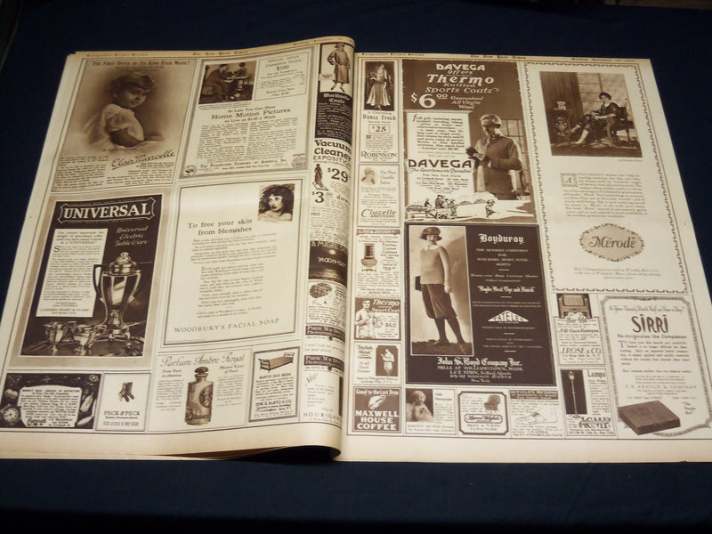 1922 NOVEMBER 19 NEW YORK TIMES PICTURE SECTION - WILSON - RUTH - NT 8859