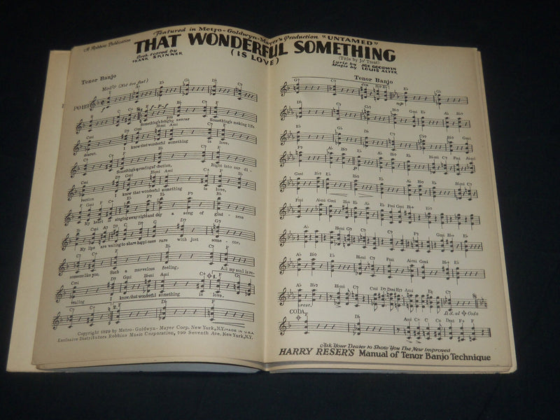 1929 THAT WONDERFUL SOMETHING - UNTAMED MUSIC FOLIO - JOAN CRAWFORD - J 5662