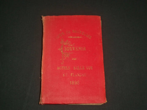 1898 GUIDE DE BRUXELLES SOUVENIR BOOK - NICE PHOTOS - MAP - KD 5449