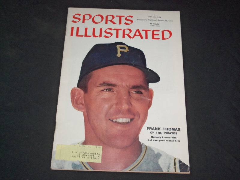 1958 JULY 28 SPORTS ILLUSTRATED MAGAZINE - FRANK THOMAS - SP 8890
