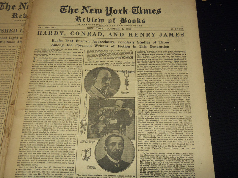 1916 NEW YORK TIMES NEWSPAPER BOOK REVIEW SECTIONS LOT OF 30 ISSUES - O 3221D