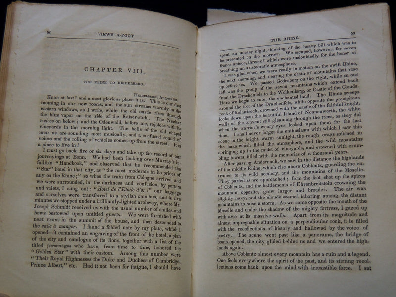 1848 VIEWS A-FOOT - LIBRARY OF AMERICAN BOOKS BY J. BAYARD TAYLOR - KD 7712