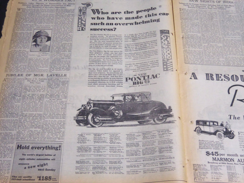 1929 JUNE 2 NY TIMES SECTION - NEW YORK OF 1965 - A COLOSSAR CITY - NT 7082