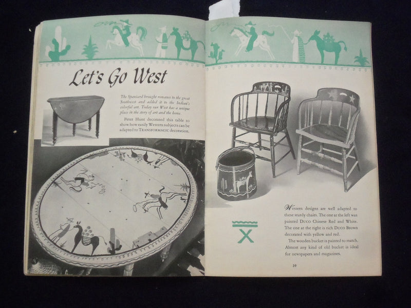 1945 TRANSFORMAGIC BY DUPONT SOFTCOVER BOOK-HOW TRANSFORM OLD FURNITURE - J 9658