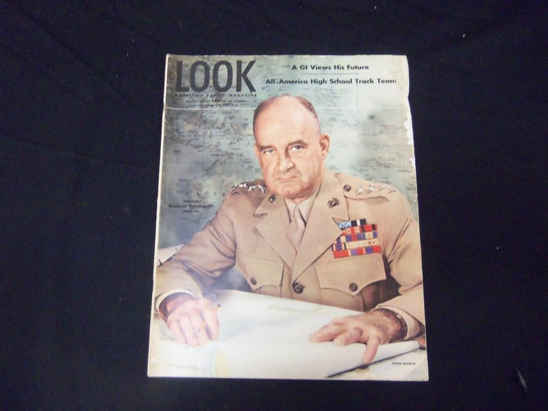 1945 AUGUST 7 LOOK MAGAZINE - FRANK BAUMAN - GREAT PHOTOS & ADS - ST 2016