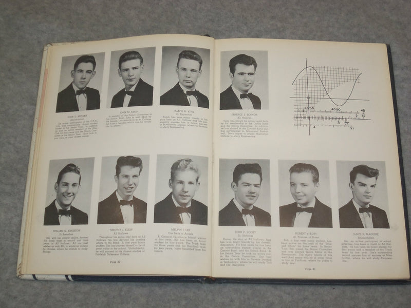 1957 HALLOWEEN ALL HALLOWS HIGH SCHOOL YEARBOOK - BRONX, NY - YB 1995