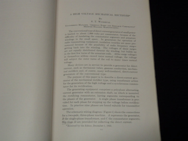 1923 APRIL PROCEEDINGS OF THE INSTITUTE OF RADIO ENGINEERS MAGAZINE - J 7568