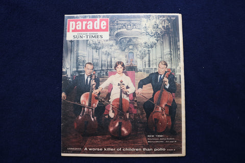 1957 FEB 17 PARADE MAGAZINE - G. COOPER, A. HEPBURN & CHEVALIER COVER - E 22344