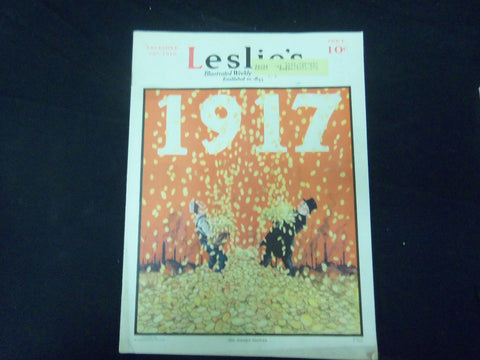 1916 DECEMBER 28 LESLIE'S WEEKLY MAGAZINE - THE GOLDEN SHOWER - ST 2133