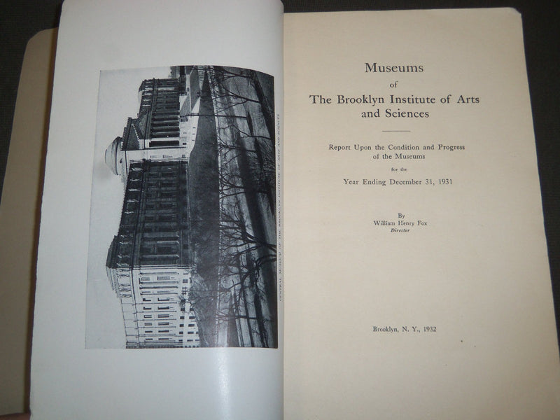 1931-1936 MUSEUMS OF THE BROOKLYN INSTITUTE REPORTS LOT OF 4 - O 1693