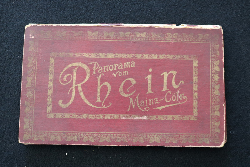 1900'S PANORAMA VOM RHEIN MAINZ-COLN FOLD-OUT HARDCOVER BOOK - K 2360