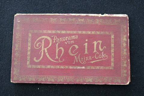 1900'S PANORAMA VOM RHEIN MAINZ-COLN FOLD-OUT HARDCOVER BOOK - K 2360