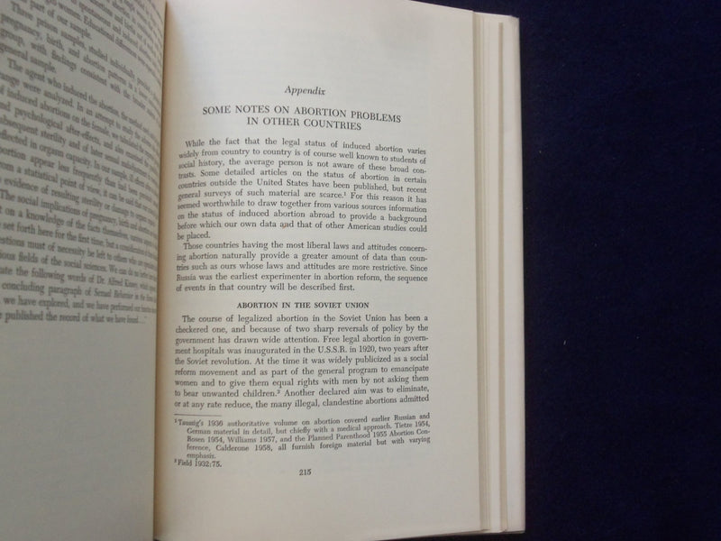 1958 PREGNANCY, BIRTH AND ABORTION HARDCOVER BOOK BY PAYL GEBHARD- KD 8610