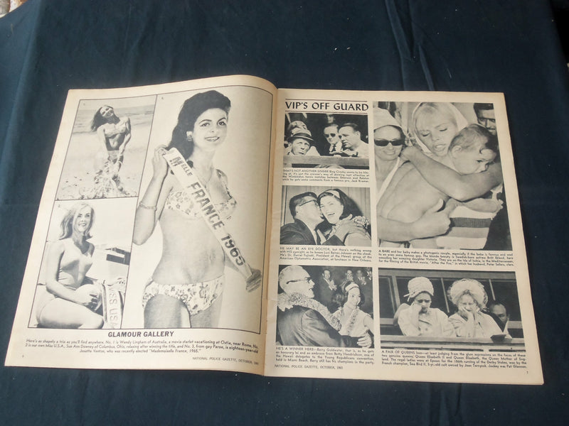 1965 OCTOBER THE NATIONAL POLICE GAZETTE MAGAZINE-STIG WENNERSTROEM, SPY- B 5728