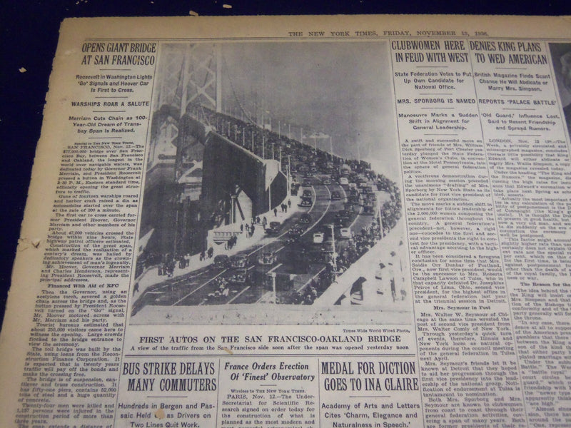 1936 NOV 13 NEW YORK TIMES - EUGENE O'NEILL WINS NOVEL PRIZE - NT 2134