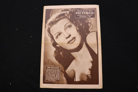 1940 SEPTEMBER 1 BOSTON SUNDAY GLOBE MAGAZINE - RITA HAYWORTH COVER - E 25554