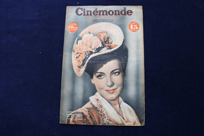 1946 DEC 3 CINEMONDE MAGAZINE - RITA HAYWORTH - MARCELLE DERRIEN COVER - E 23938