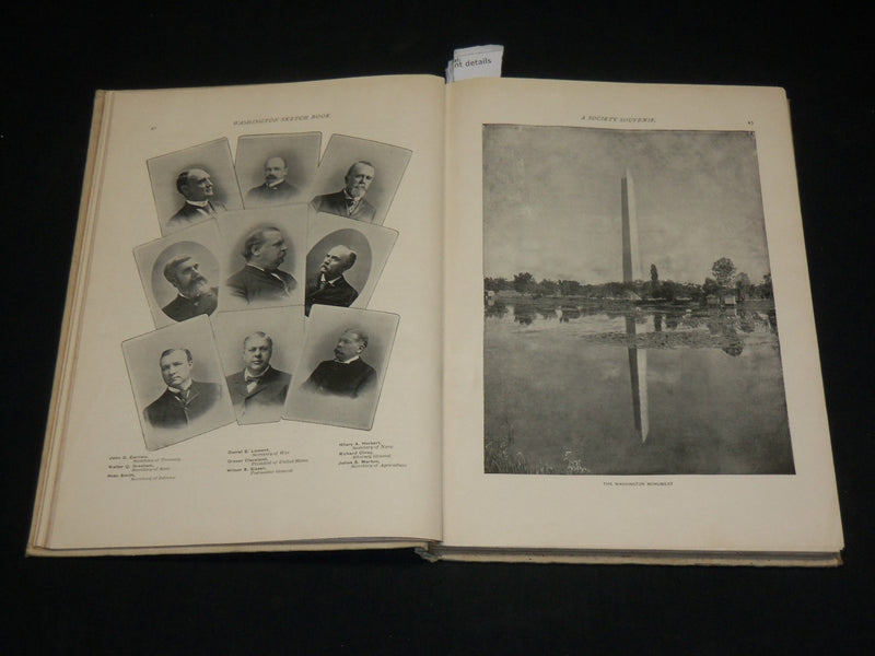 1895 THE WASHINGTON SKETCH BOOK BY IDA HINMAN - GREAT PHOTOS - I 1989