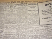 1919 FEBRUARY 26 NEW YORK TIMES - NO EXTRA SESSION UNTIL WILSON RETURNS- NT 7969