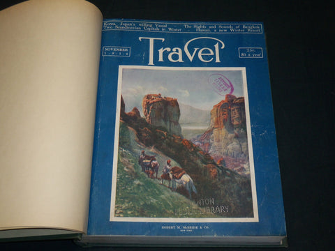 1916 NOV-1917 OCT TRAVEL MAGAZINE BOUND VOLUME - GREAT COVERS - KD 6006