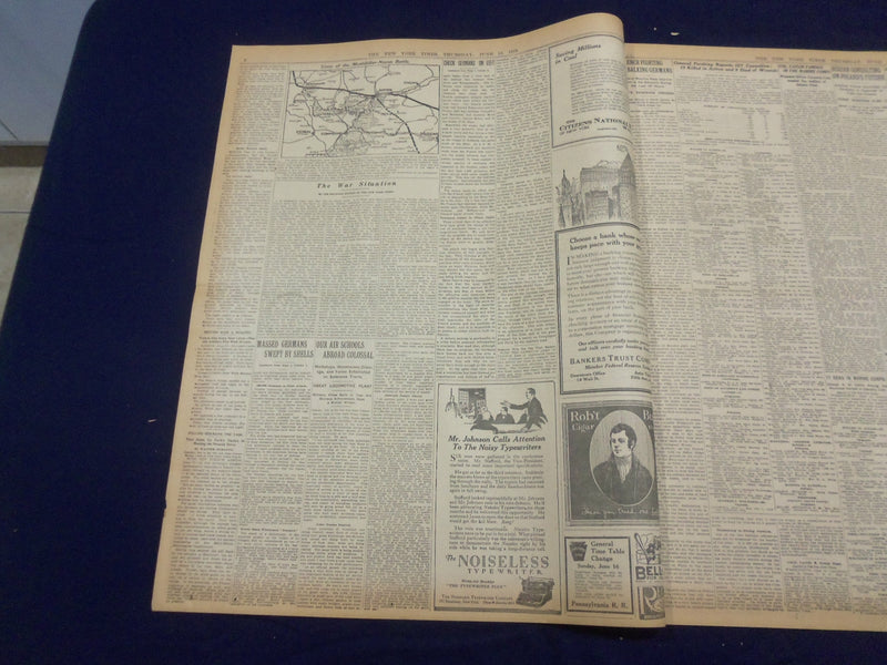 1918 JUNE 13 NEW YORK TIMES - GERMANS CROSS THE MATZ RIVER - NT 9085