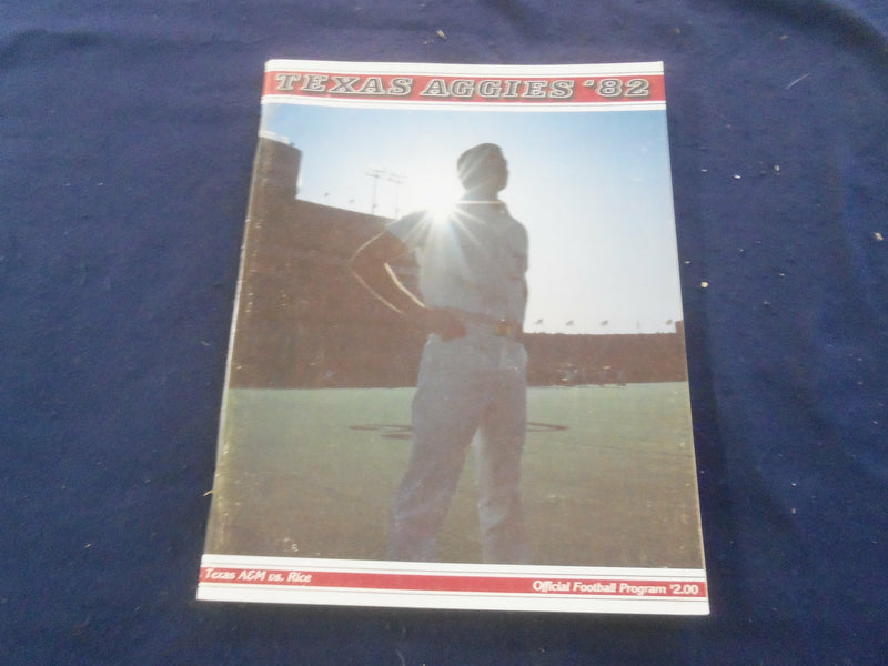 1982 OCT 23 FOOTBALL PROGRAM - TEXAS A&M UNIVERSITY VS RICE UNIVERSITY- SP 1214W