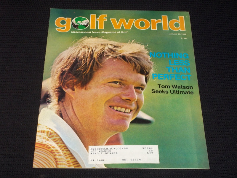 1982 JANUARY 29 GOLF WORLD MAGAZINE - TOM WATSON FRONT COVER - E 6895