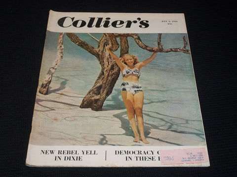 1949 JULY 9 COLLIER'S MAGAZINE NICE FRONT COVER & ADS - E 4344