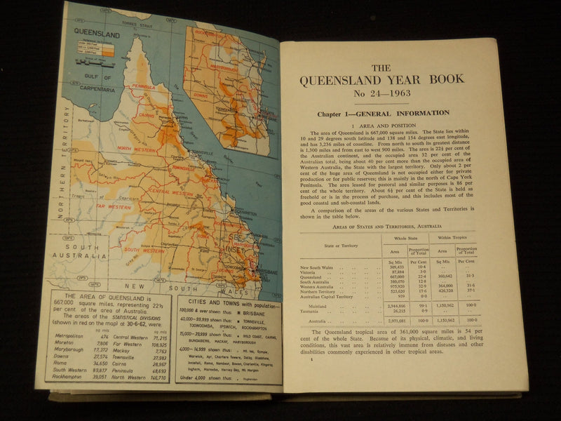 1960-1969 QUEENSLAND YEAR BOOK LOT OF 10 - GOV. STATISTICIAN BRISBANE - KD 1D