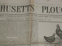1849 DEC 29 MASSACHUSETTS PLOUGHMAN NEWSPAPER - ZACHARY TAYLOR ADDRESS - NP 5175