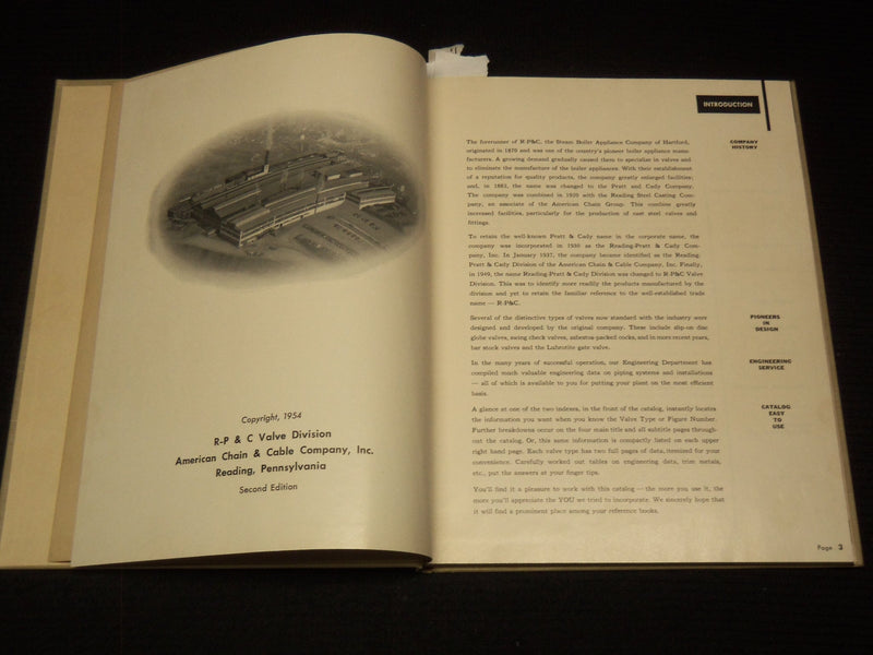 1954 R-P & C VALVES AND STEEL FITTINGS CATALOG NO. 9 - READING, PA - KD 6524M