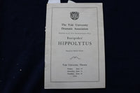 1935 JUNE YALE UNIVERSITY DRAMATIC ASSOCIATION THEATRE PROGRAM-HIPPOLYTUS-K 1507