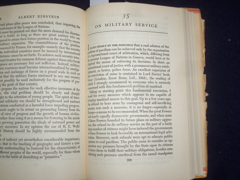 1950 OUT OF MY LATER YEARS HARDCOVER BOOK BY ALBERT EINSTEIN - KD 9115